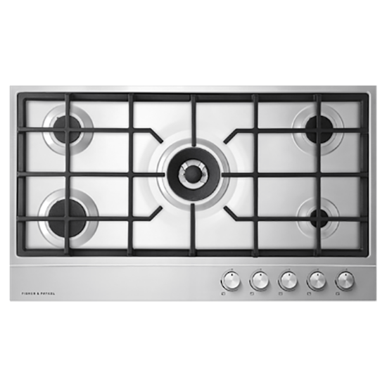 FISHER & PAYKEL 90CM STAINLESS STEEL GAS COOKTOP