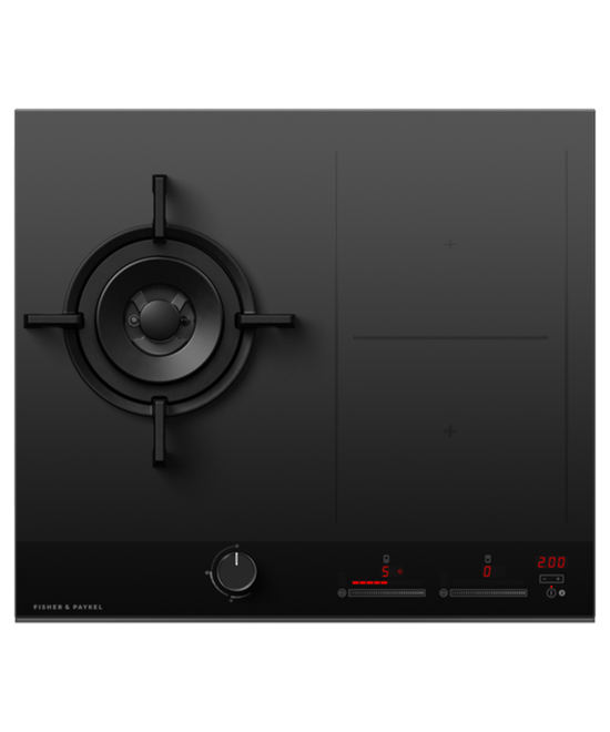FISHER & PAYKEL 60CM 1 BURNER 2 ZONES NATURAL GAS GAS + INDUCTION COOKTOP