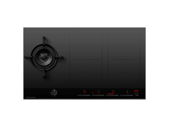 FISHER & PAYKEL GAS AND INDUCTION 90CM COOKTOP WITH SMARTZONE
