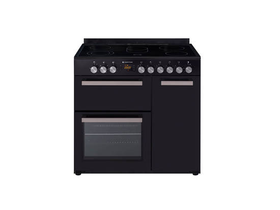PARMCO 90CM COUNTRY STYLE CERAMIC BLACK STOVE