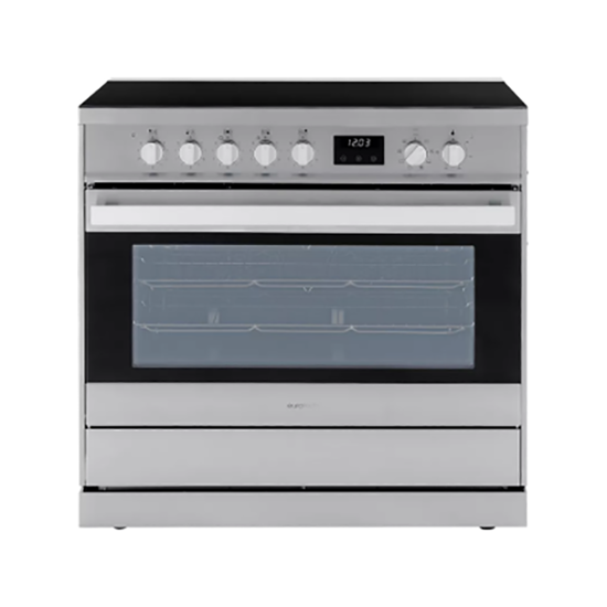 EUROTECH 90CM STAINLESS STEEL FREESTANDING ELECTRIC COOKER