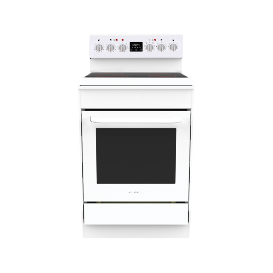 PARMCO 600MM 8 FUNCTION WHITE FREESTANDING ELECTRIC OVEN