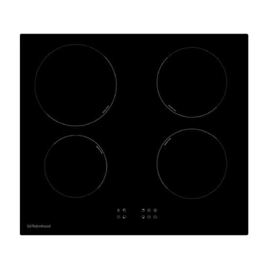 ROBINHOOD 4 ZONE TOUCH CONTROL INDUCTION BLACK GLASS COOKTOP