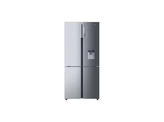 HAIER QUAD DOOR 565L SATINA WATER DISPENSING FRIDGE FREEZER