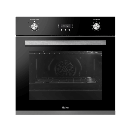 HAIER 60CM 7 FUNCTION BLACK & STAINLESS STEEL BUILT-IN OVEN