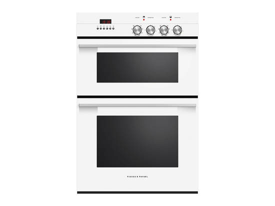 FISHER & PAYKEL 60CM 7 FUNCTION WHITE DOUBLE OVEN