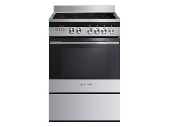 FISHER & PAYKEL ELECTRIC 60CM 4 ZONE FREESTANDING COOKER