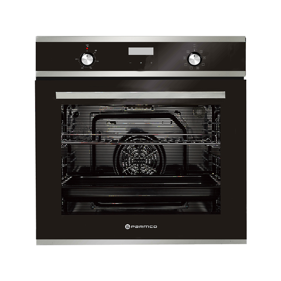 PARMCO 600MM 76L STAINLESS STEEL 8 FUNCTION OVEN