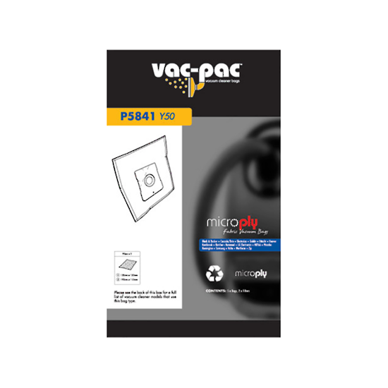VACPAC VACUUM CLEANER MICROPLY Y50 BAGS