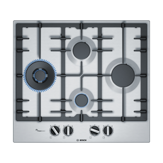 BOSCH SERIES 6 STAINLESS STEEL 60CM GAS COOKTOP