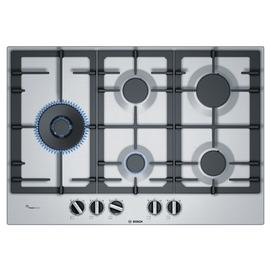 BOSCH SERIES 6 STAINLESS STEEL 75CM GAS COOKTOP