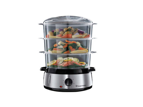 RUSSELL HOBBS STAINLESS STEEL COOK AT HOME FOOD STEAMER