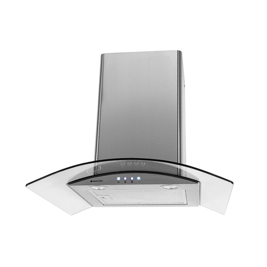 PARMCO CURVED GLASS LED 600MM CANOPY RANGEHOOD