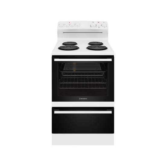WESTINGHOUSE 60CM WHITE ELECTRIC FREESTANDING COOKER