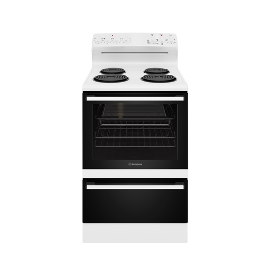 WESTINGHOUSE 60CM WHITE ELECTRIC FREESTANDING COOKER
