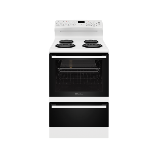 WESTINGHOUSE 60CM WHITE MULTIFUNCTION FREESTANDING COOKER