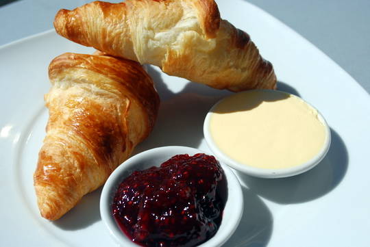 Croissants with jam
