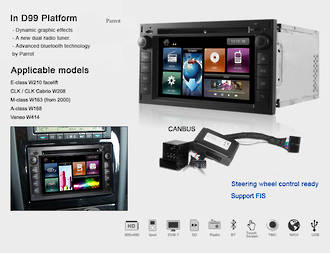 DVN-W210, Mercedes GPS, Navigation, Bluetooth, iPod, DVD, USB