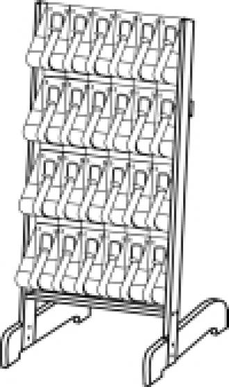 (58641) "Stand-Tall" Literature Rack, 24 x DLE, Easel