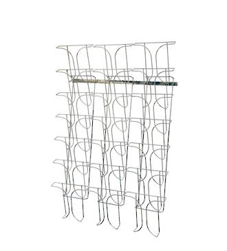 Chrome Wire Literature Holder Rotating Floor Stand A4 21 -pocket 7 Tier x 3 Wide