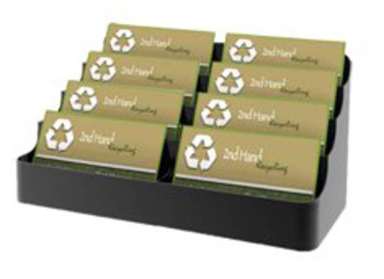 8 Pocket Black Recycled Business Card