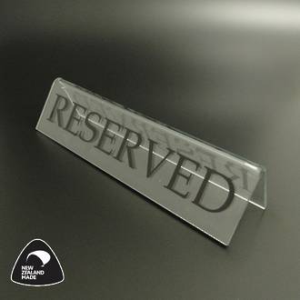Large Clear RESERVED Table Sign