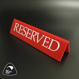 Large Red RESERVED Table Sign