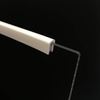 ClipGlaze 4mm Edging Strip White PER METRE