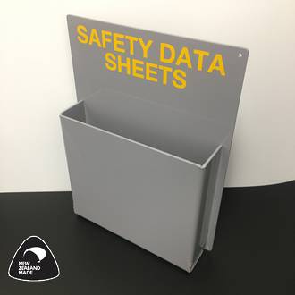 Wall Mounted Grey Holder for SDS Folders