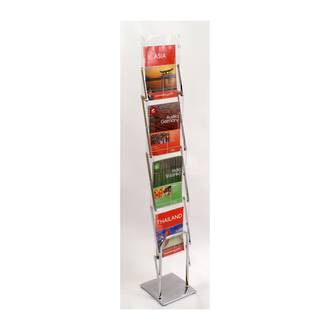 Literature Display Rack, Metal & Acrylic, Collapsible A4 x 4