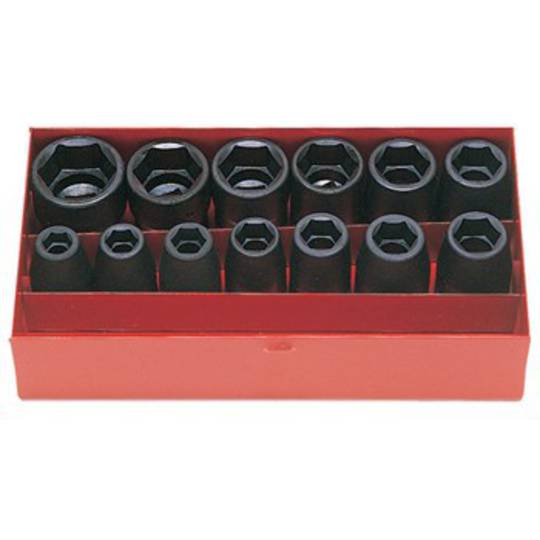SOCKET IMPACT SET 12pc SAE 1/2Dr KOKEN