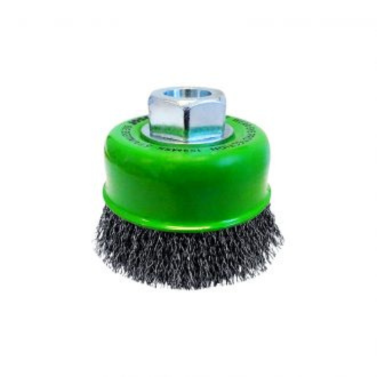BRUSH CUP CRIMPED 75mm STAINLESS STEEL H/DUTY JOSCO
