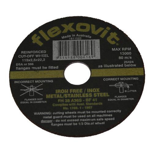 DISC CUT OFF 115 x 2.5 INOX FLEXOVIT