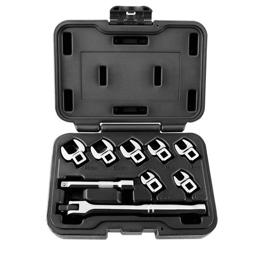 WRENCH CROWFOOT SET 9pc WITH WRENCH TOLEDO