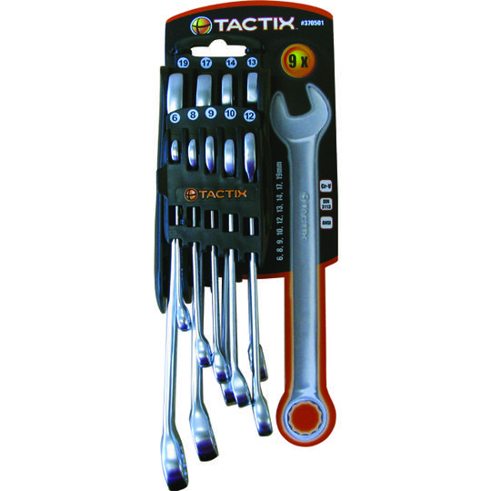 WRENCH R&OE SET 6-19mm 9pc METRIC TACTIX