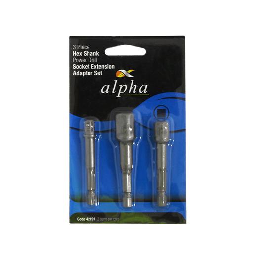 SOCKET ADAPTOR SET 3pc ALPHA