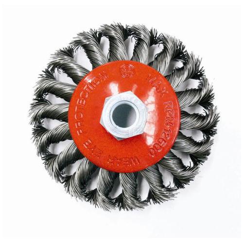 BRUSH BEVEL TWIST KNOT 100mm M10 BORDO