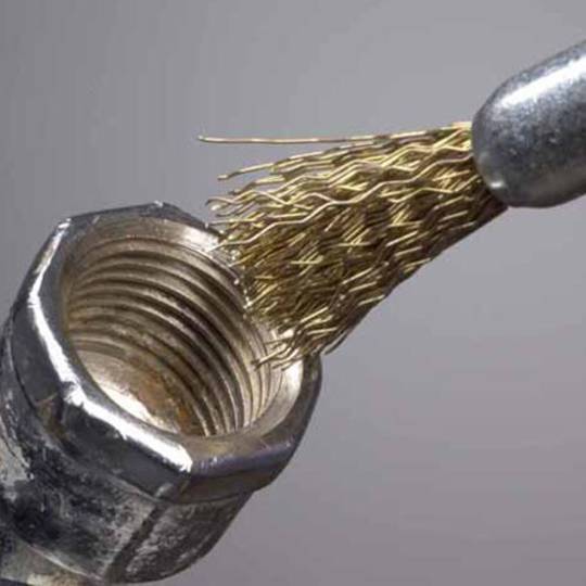 BRUSH WIRE END 25mm x 1/4 COATED STEEL