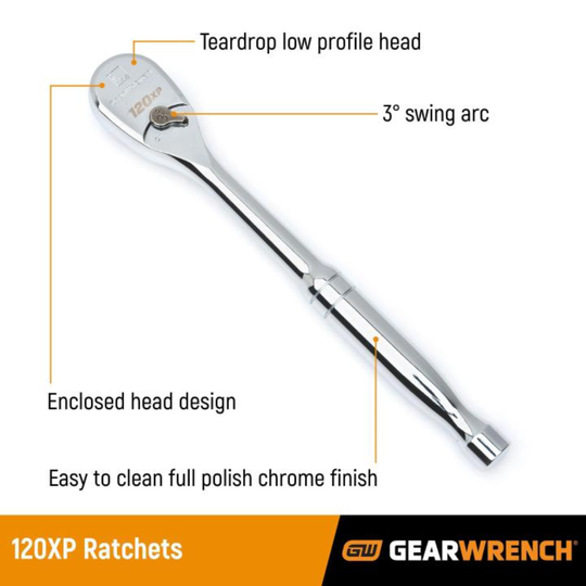 RATCHET 1/4"Dr 150mm 120 TOOTH GEARWRENCH