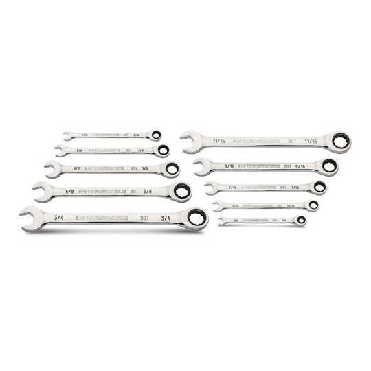 WRENCH RATCHET SET 1/4-3/4" 10pc GEARWRENCH