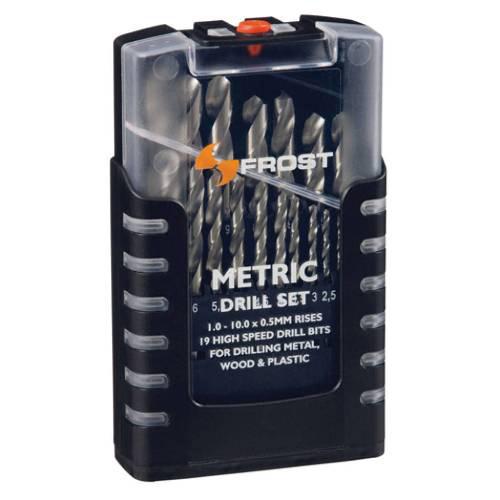 DRILL SET 1-10mm 19pc FROST