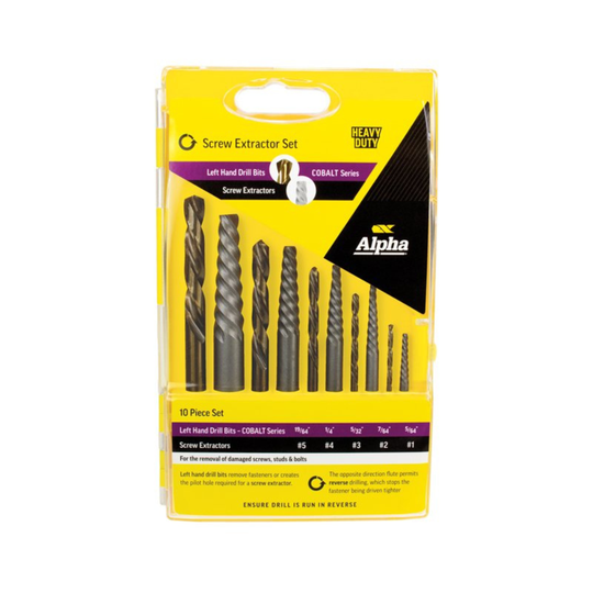 EZY OUT SET 10pc WITH LH DRILLS ALPHA