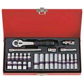SOCKET & DRIVER SET 1/4 25pc METRIC KING