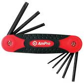 HEX KEY SET FOLDING 7pc 2.5-10mm AMPRO