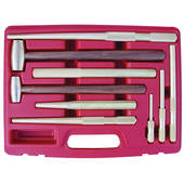 HAMMER & PUNCH SET 9pc BRASS AMPRO