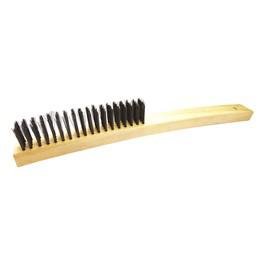 BRUSH WIRE HAND WOODEN HDLE 4 ROW