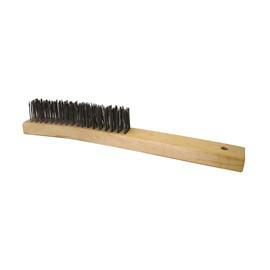 BRUSH WIRE HAND WOODEN HDLE 4 ROW STAINLESS