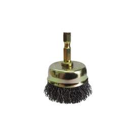 BRUSH CUP 50mm x 1/4" HEX SPINDLE JOSCO
