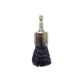 BRUSH END 25mm x 1/4" HEX SPINDLE JOSCO