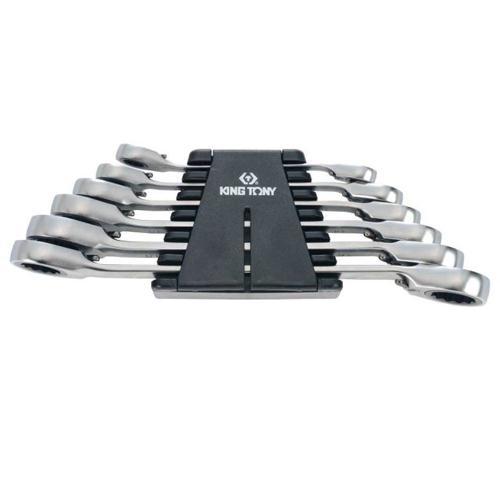 WRENCH RATCHET SET DBL ENDED 8-19mm 6pc KING TONY